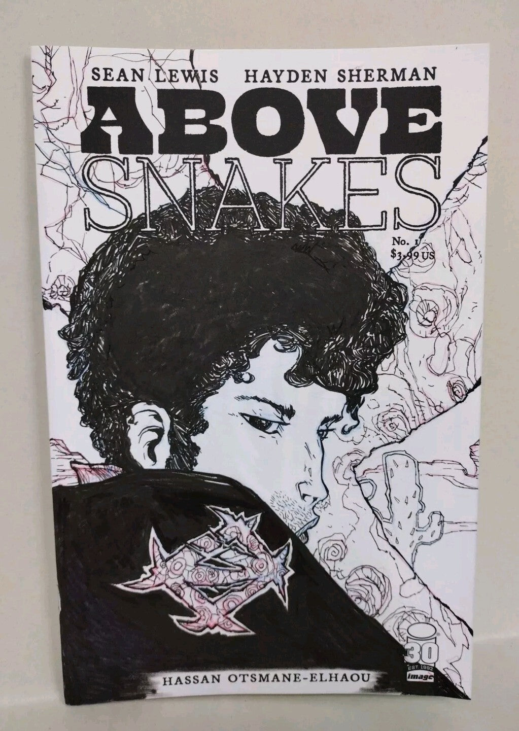 Above Snakes #1 (2022) Image Blank Cover Comic w Original Dirt Art Jose Guillen