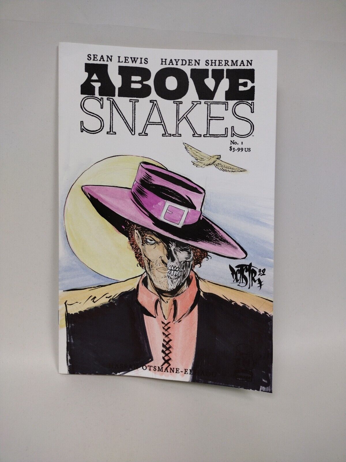 Above Snakes #1 (2022) Image Blank Sketch Cover Comic w Original Art Dcastr