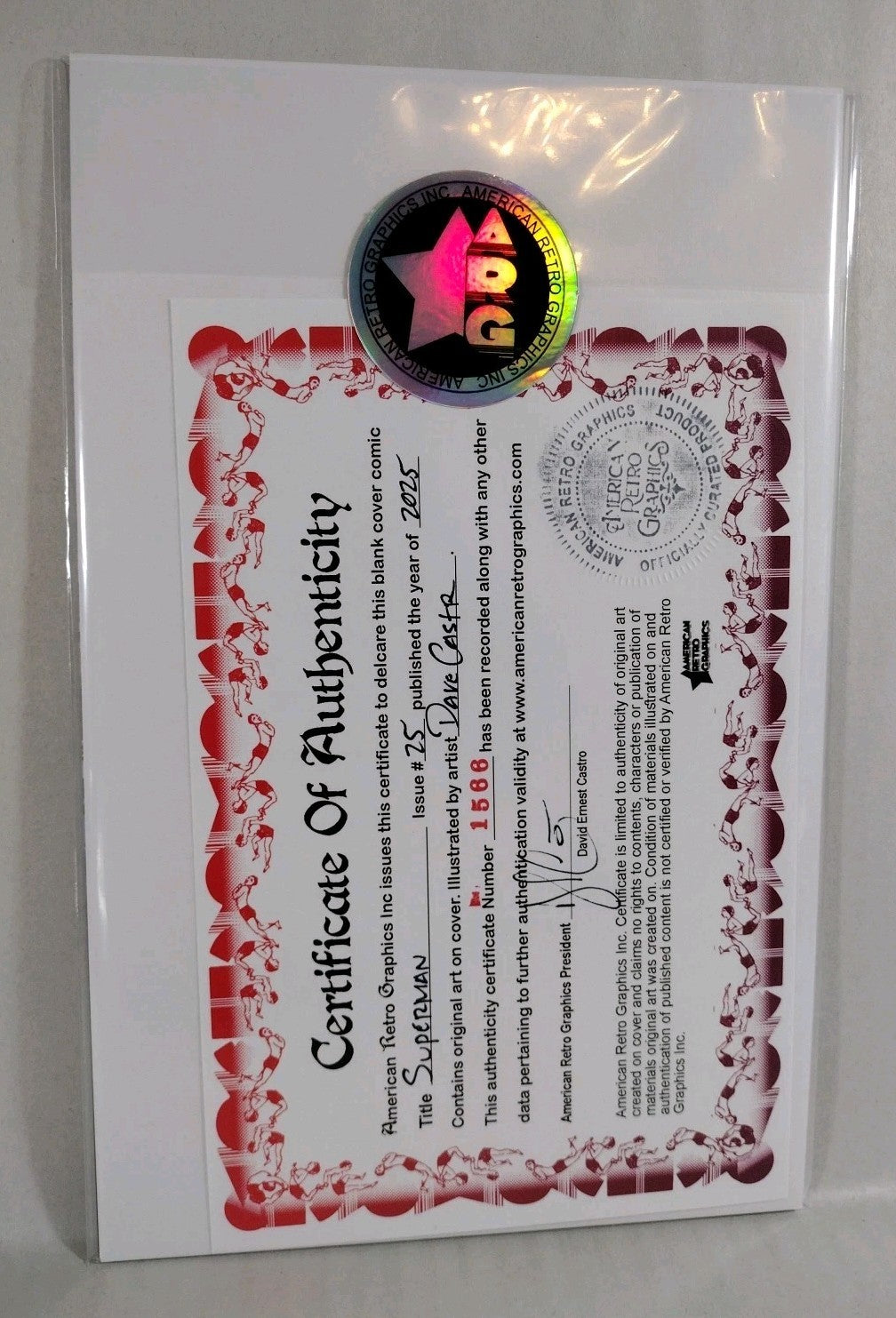 Superman #25 (2025) DC Comic Sketch Variant Cover W Original Dave Castr Art