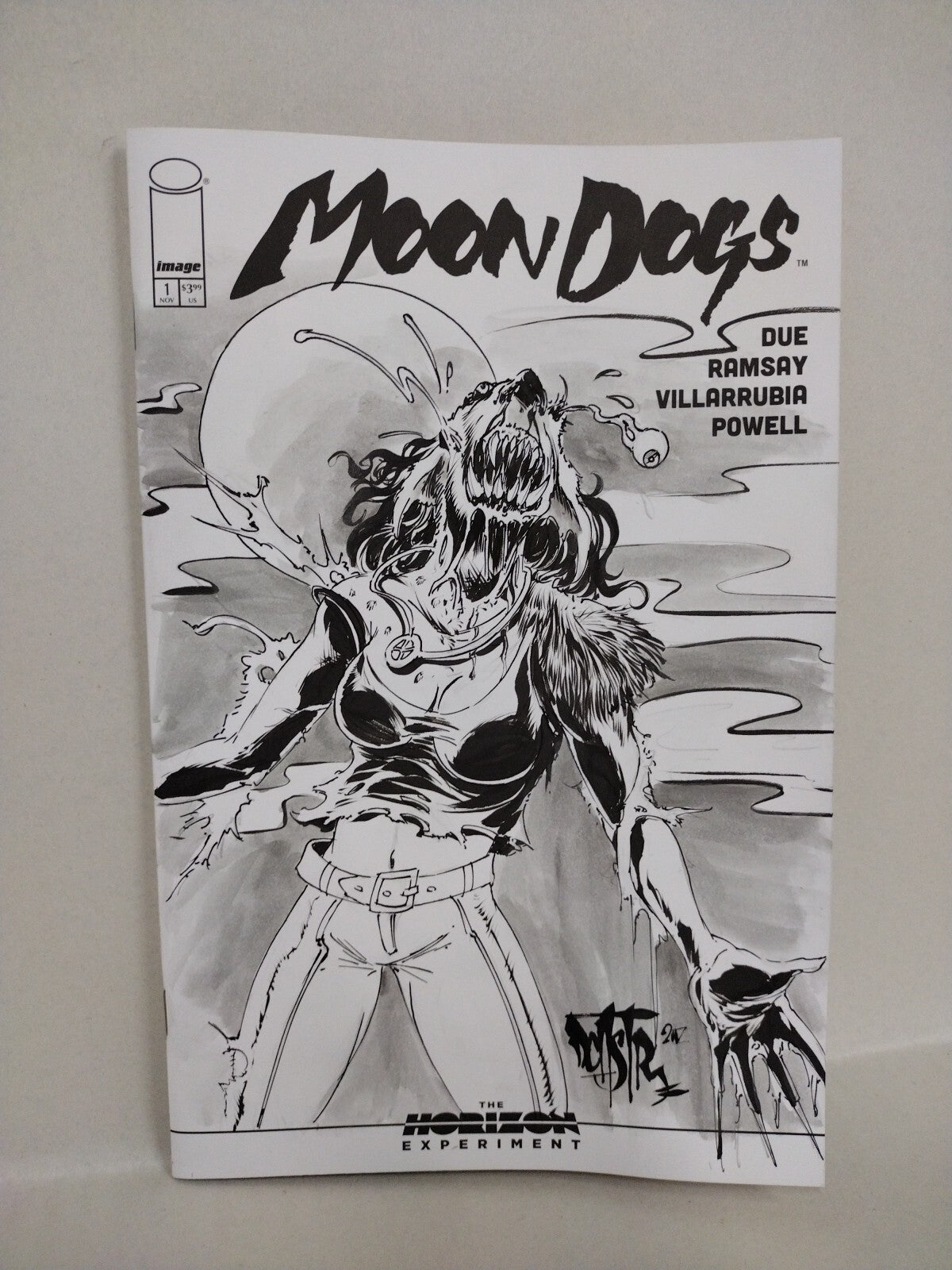 Moon Dogs 1 Horizon Experiment Image Comic Sketch Variant W Original DCastr Art