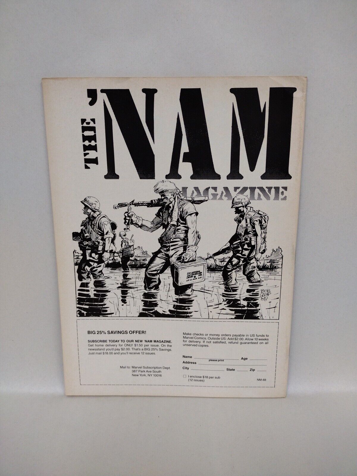 The NAM Magazine (1988) Marvel Comic Lot Set #1 2 3 4 5 6 7 Michael Golden VF