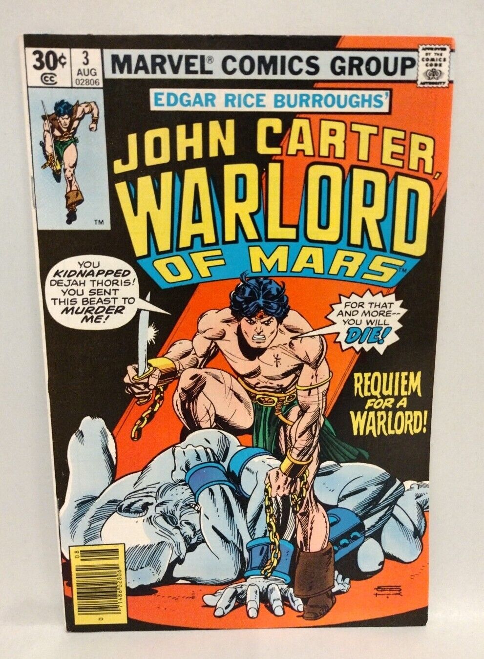 John Carter Warlord Of Mars (1977) Marvel Comic Lot #1 2 3