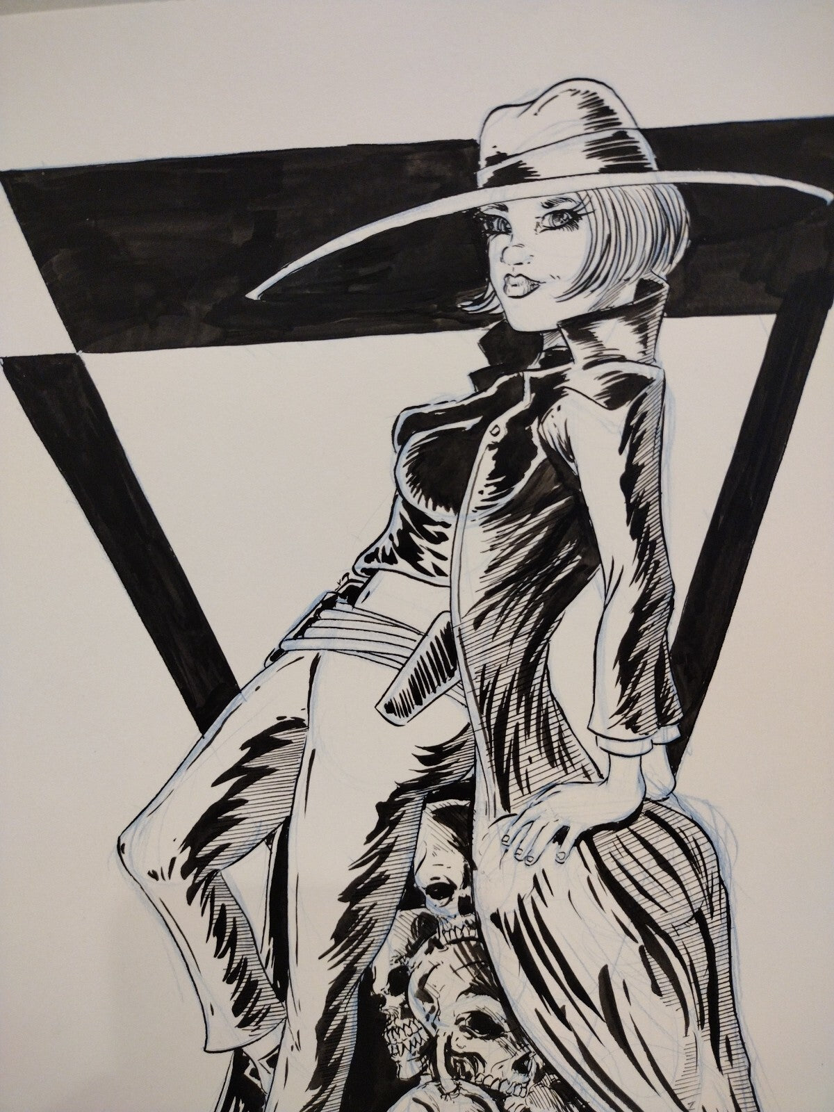 Bounty Dave Castr 9x12" Original Wild West Woman Illustration Art W ARG COA #59