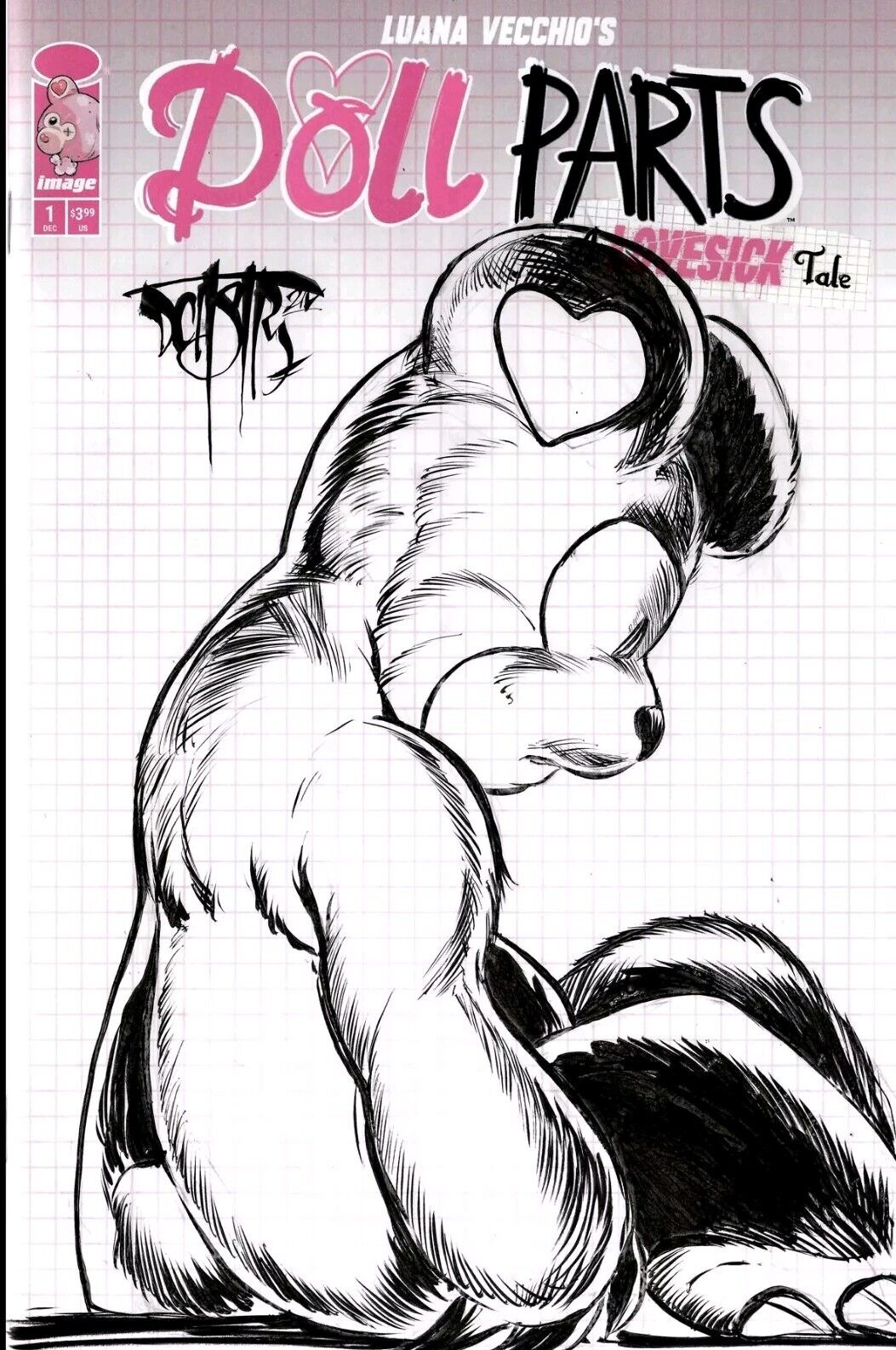 Doll Parts A Lovesick Tale 1 (2024) Cover G Sketch Variant W Original DCastr Art