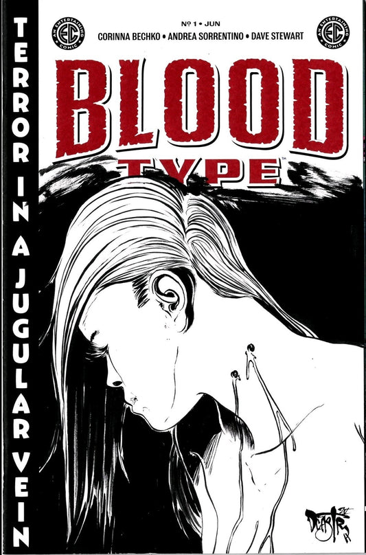 Blood Type #1 (2025) Oni EC Comic Sketch Cover Variant W Original Dave Castr Art