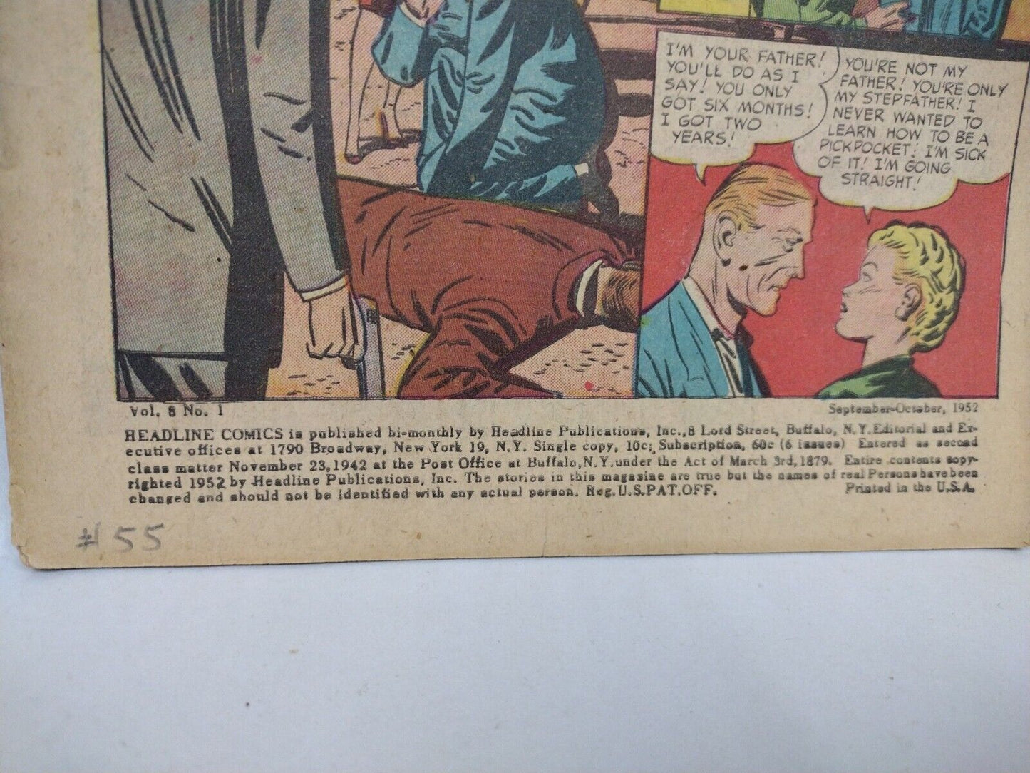 Coveress Golden Age Crime Comic Detective Headline Justice Traps The Guilty 