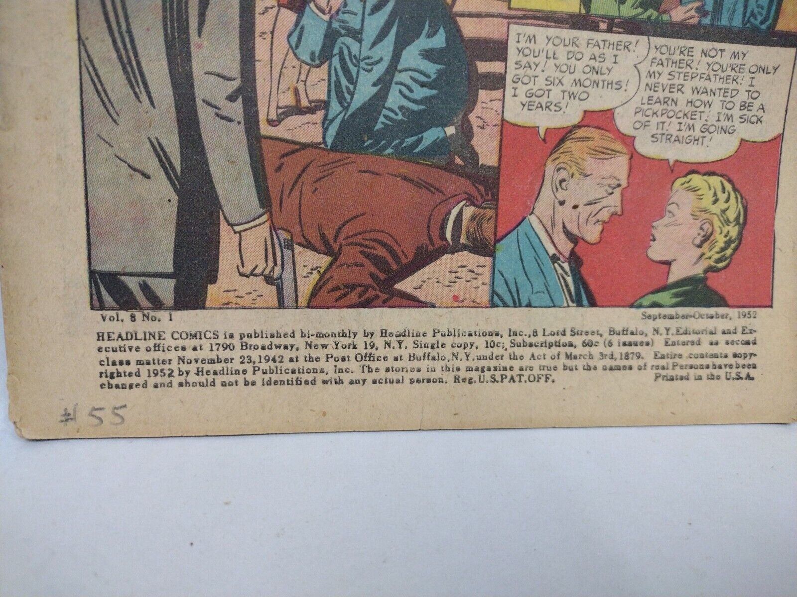 Coveress Golden Age Crime Comic Detective Headline Justice Traps The Guilty 