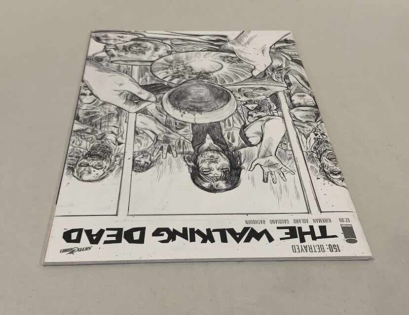 Walking Dead #150 Blank Cover Sketch Variant W Original Art GREGORY WORONCHAK