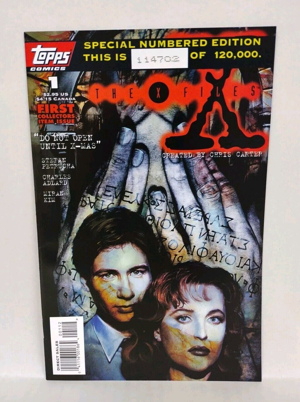 X-Files (1995) Topps Comics Special Edition Numbered Variant Lot Set #1 2 3