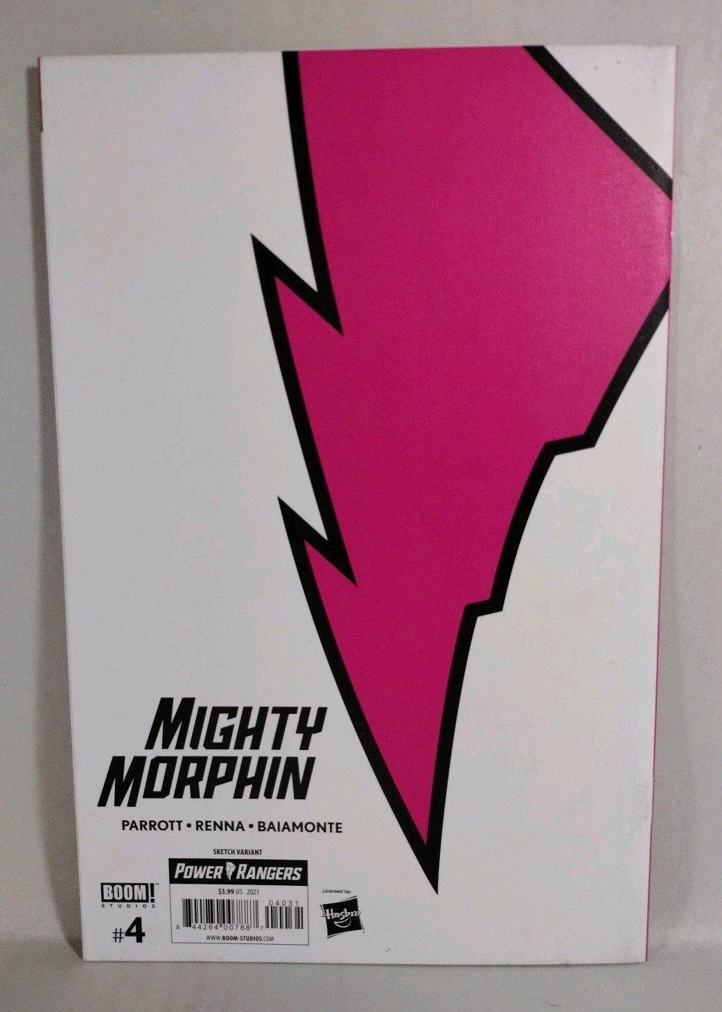 Mighty Morphin #4 (2021) Boom Blank Pink Gloss Sketch Variant MMPR New NM