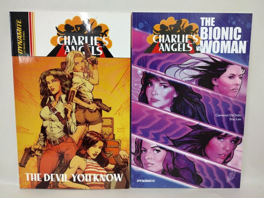 Charlie's Angels (2020) Dynamite Comics TPB Lot Set Vs Bionic Woman SC New