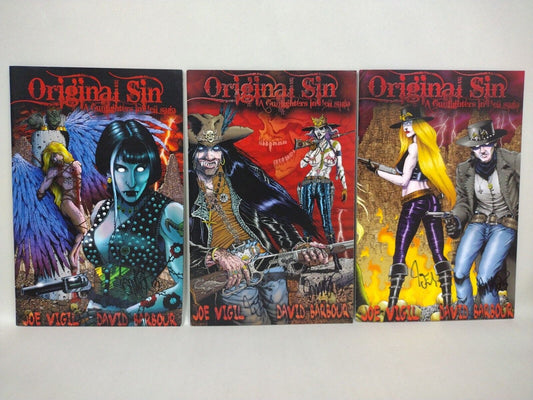 Original Sin (2012) Complete Wild Angels Comic Set #1 2 3 Signed Joe Tim Vigil