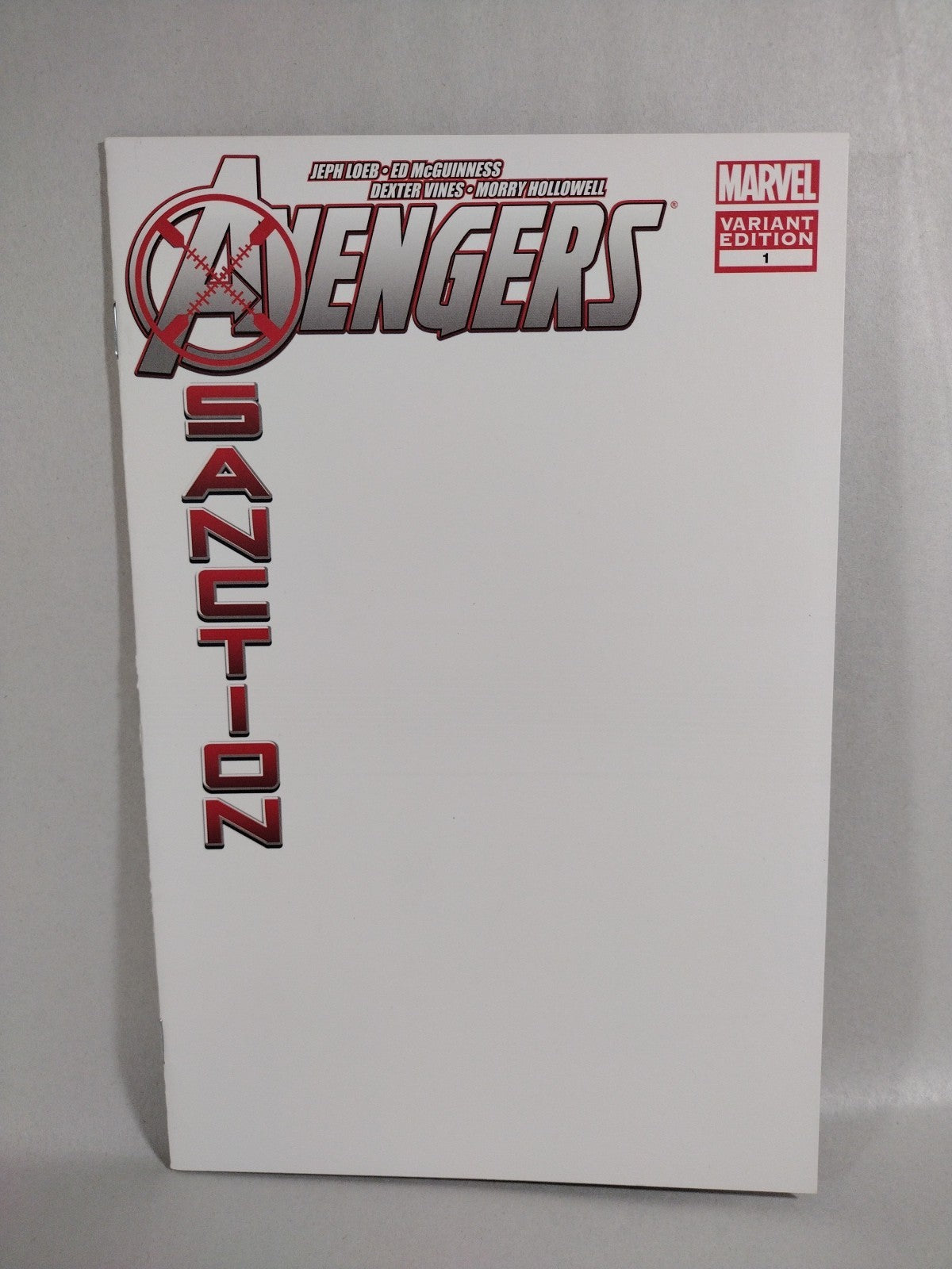 Avengers X-Sanction #1 (2012) Marvel Blank Sketch Variant Cover Comic New NM