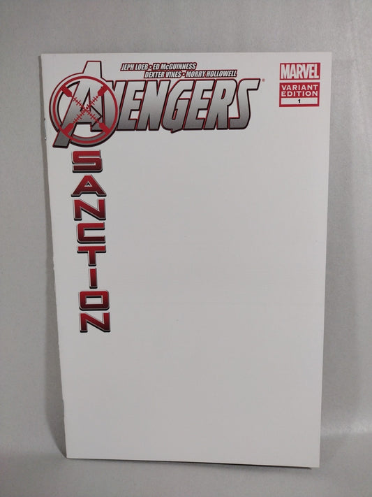 Avengers X-Sanction #1 (2012) Marvel Blank Sketch Variant Cover Comic New NM