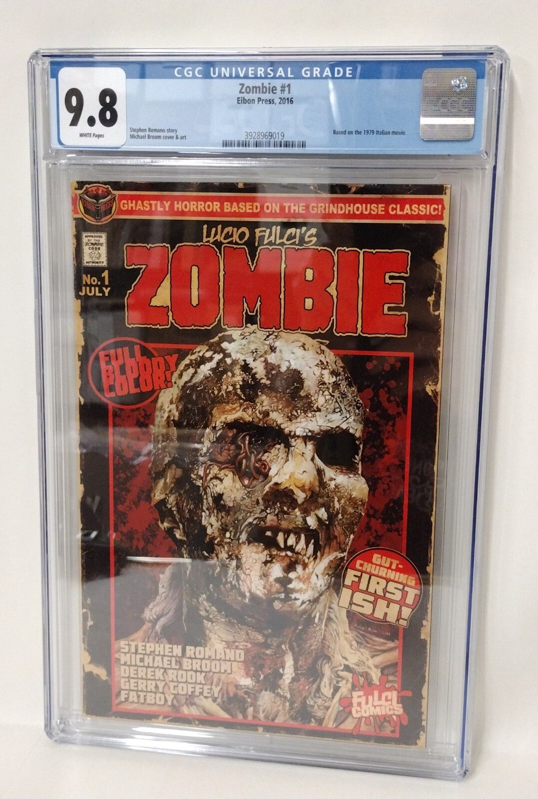 Lucio Fulci ZOMIBIE #1 (2016) Variant Cover Eibon Press Comic CGC 9.8 NM 1:1000
