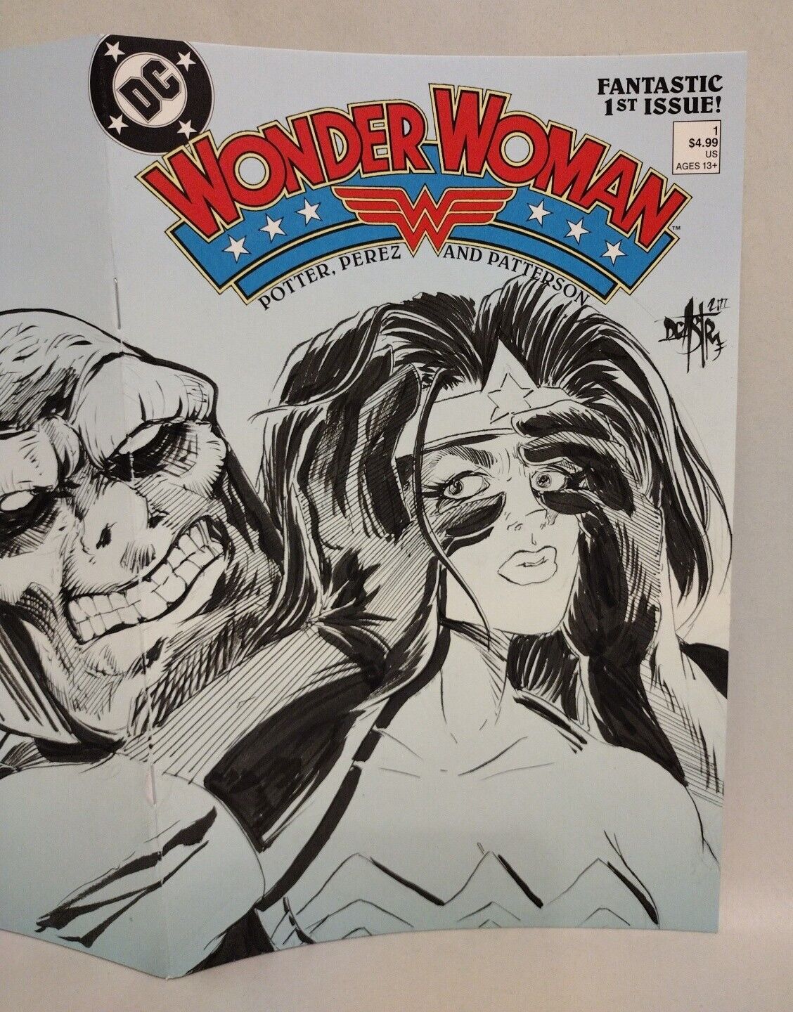 Wonder Woman #1 Facsimile Edition (2023) Sketch Variant W Original DCastr Art