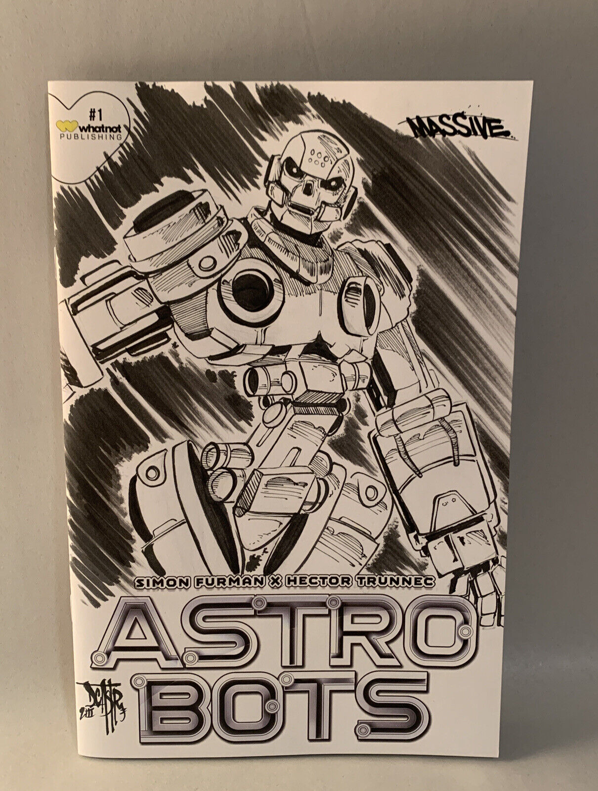 ASTRO BOTS #1 (2023) Blank Sketch Cover Comic W Original DCastr Art