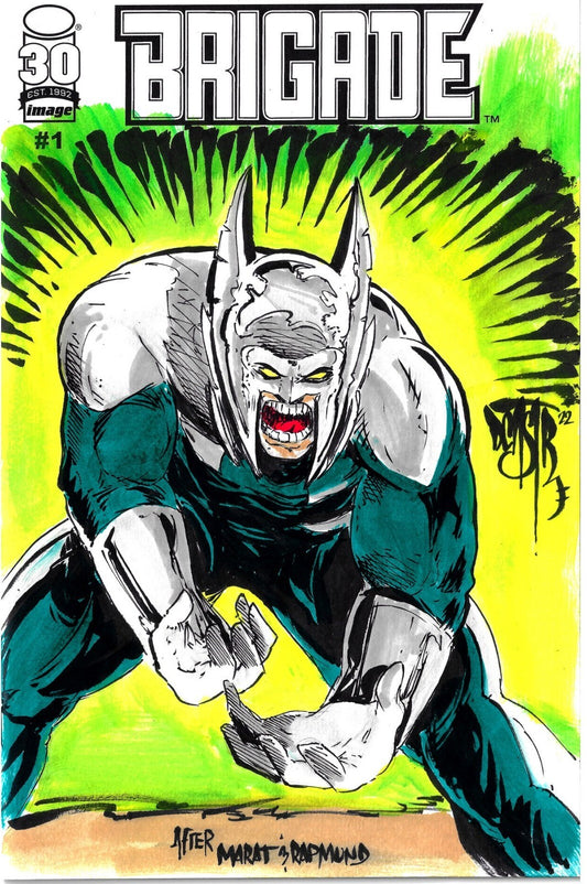 Brigade Remastered #1 (2022) Image Comic Blank Cover W Original DCastr Art COA