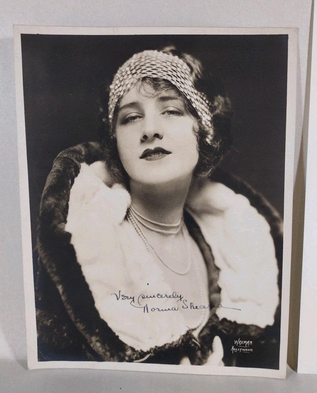 Norma Shearer Silver Screen Actress 6 X 9" Sepia Photo Signed W JSA COA