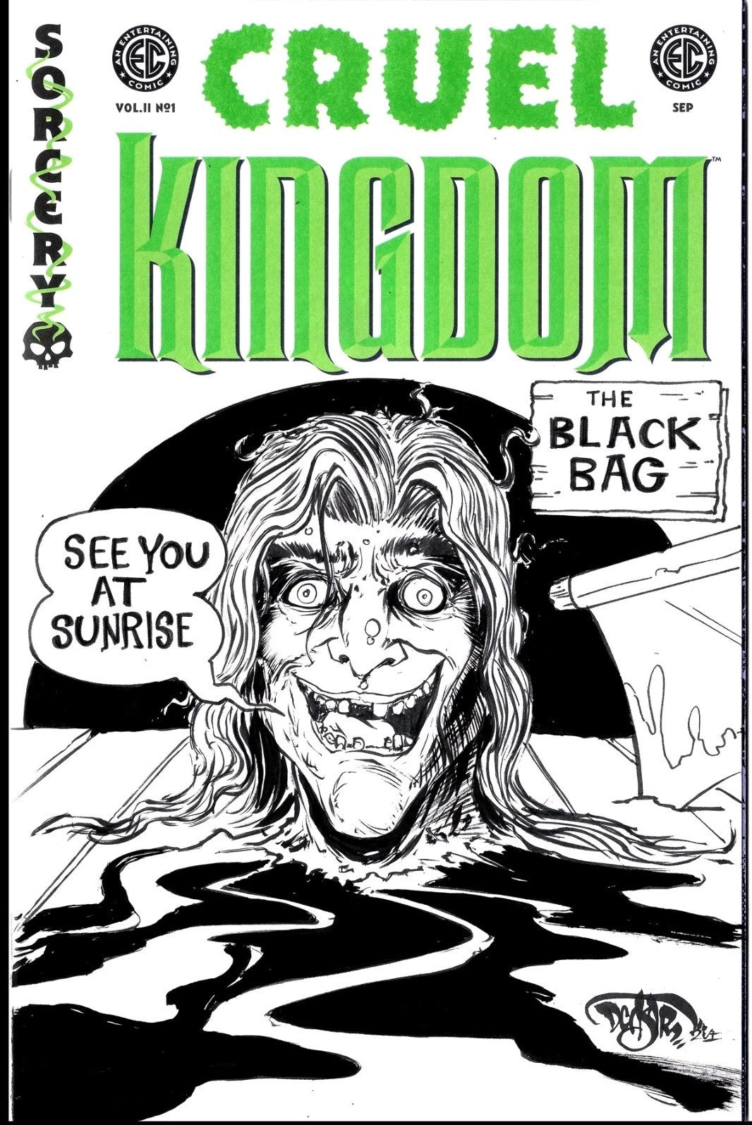 Cruel Kingdom Vol 2 #1 Oni EC Comic Sketch Cover Variant W Original DCastr Art