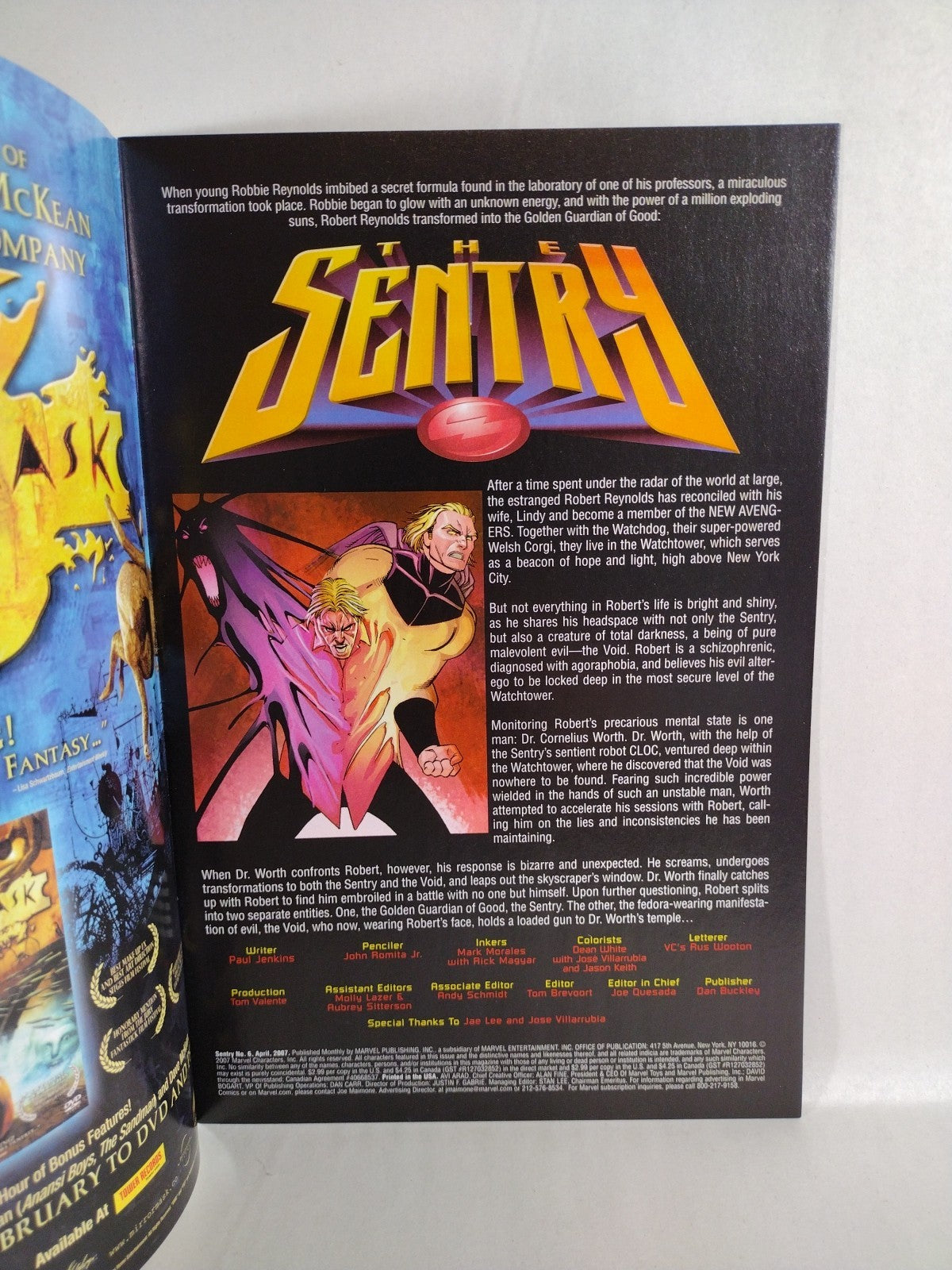 The Sentry (2005) Marvel Comic Set #1 2 3 4 5 6 Paul Jenkins John Romita VF-NM