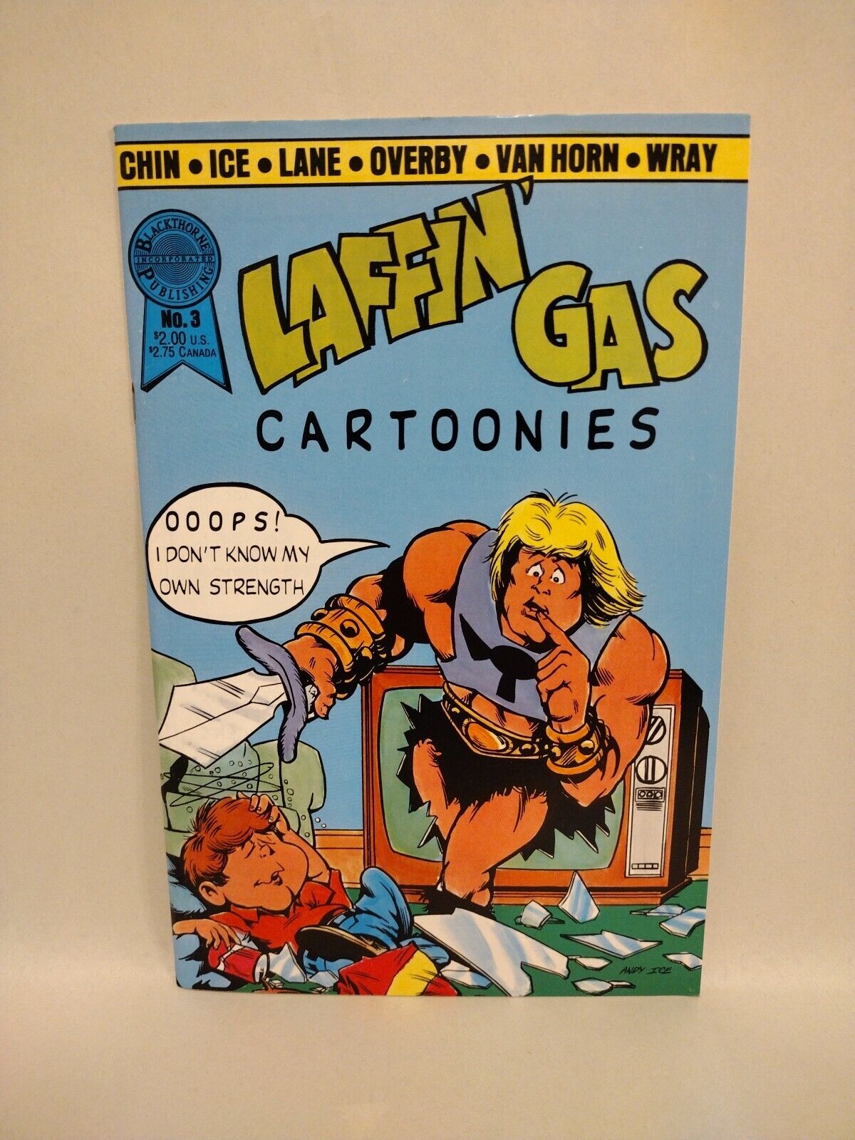 Laffin' Gas #1-5 7 (1986) Blackthorne Comic Parody Lot Cerebus Batman He-Man 