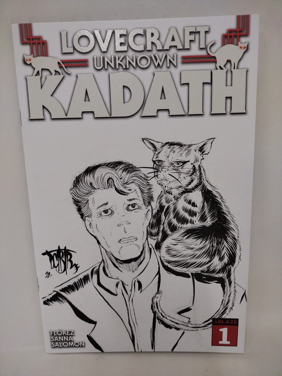 Lovecraft Unknown Kadath #1 Comic Blank GID Cover w Original Dave Castr Art COA