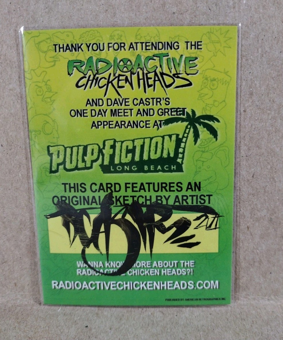 Radioactive Chicken Heads Exclusive Sketch Card W Original Wedgy DCastr Art