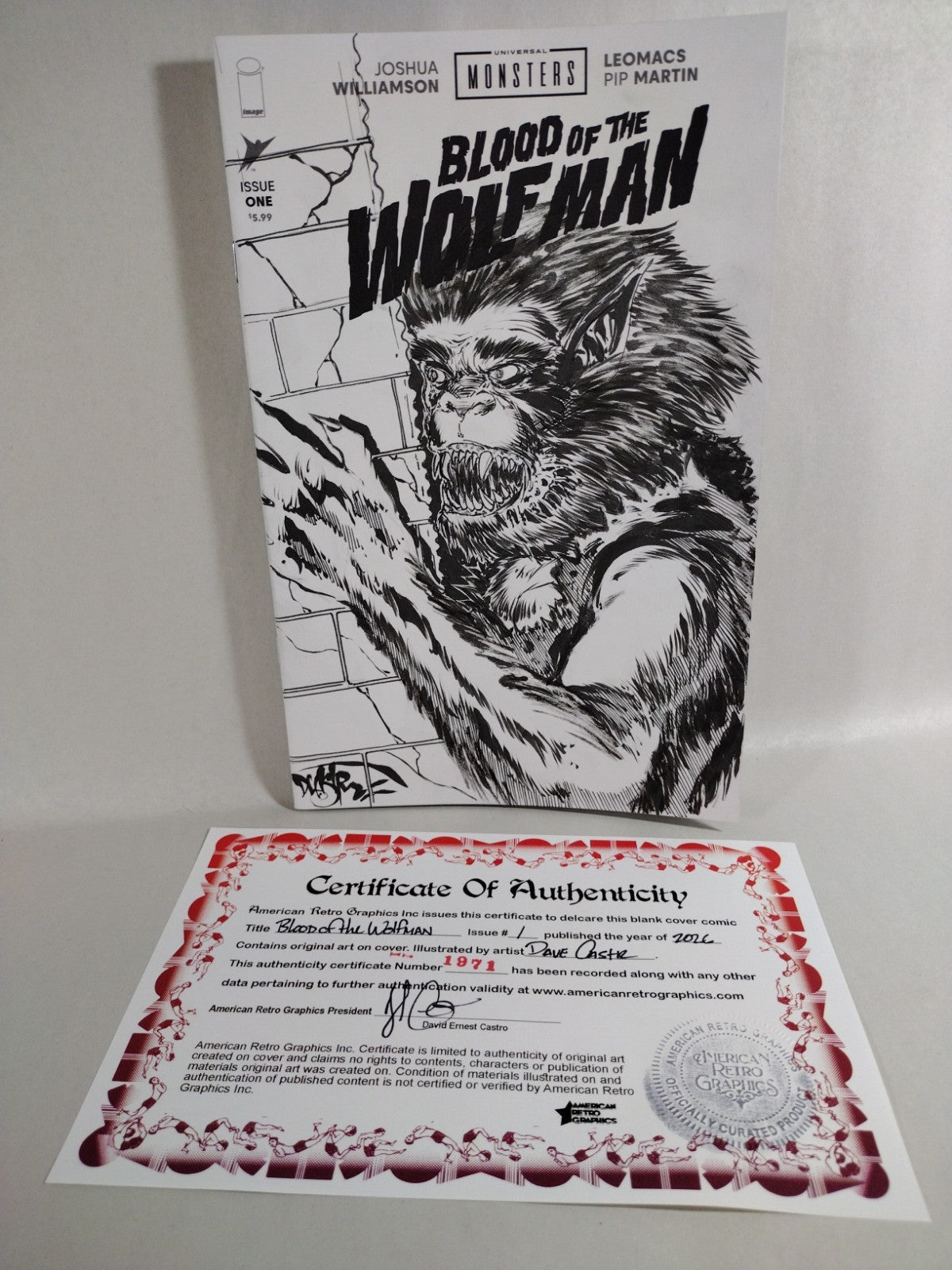 Blood Of The Wolfman #1 Image Comic 2026 Sketch Cover Var W Original DCastr Art