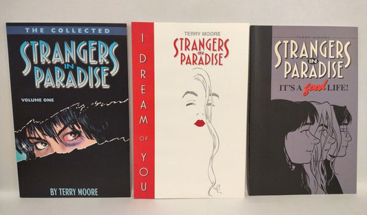 Strangers In Paradise (1996) Abstract Studios TPB Lot Set Vol 1 2 3 Terry Moore