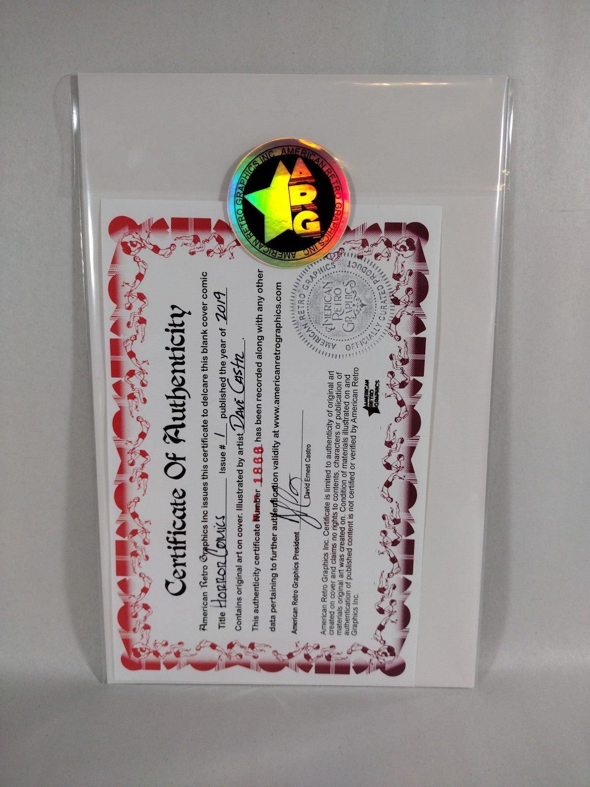 Horror Comics 1 (2019) Antarctic Press Blank Cover W Original DCastr Chucky Art