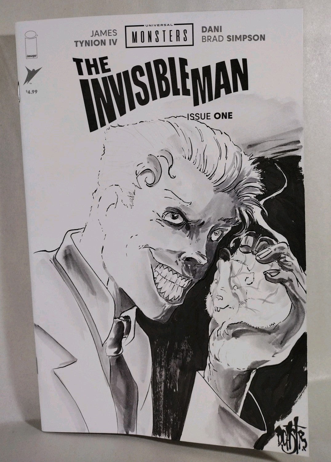 Invisible Man 1 (2025) Image Comic Sketch Variant CVR W Original Dave Castr Art 