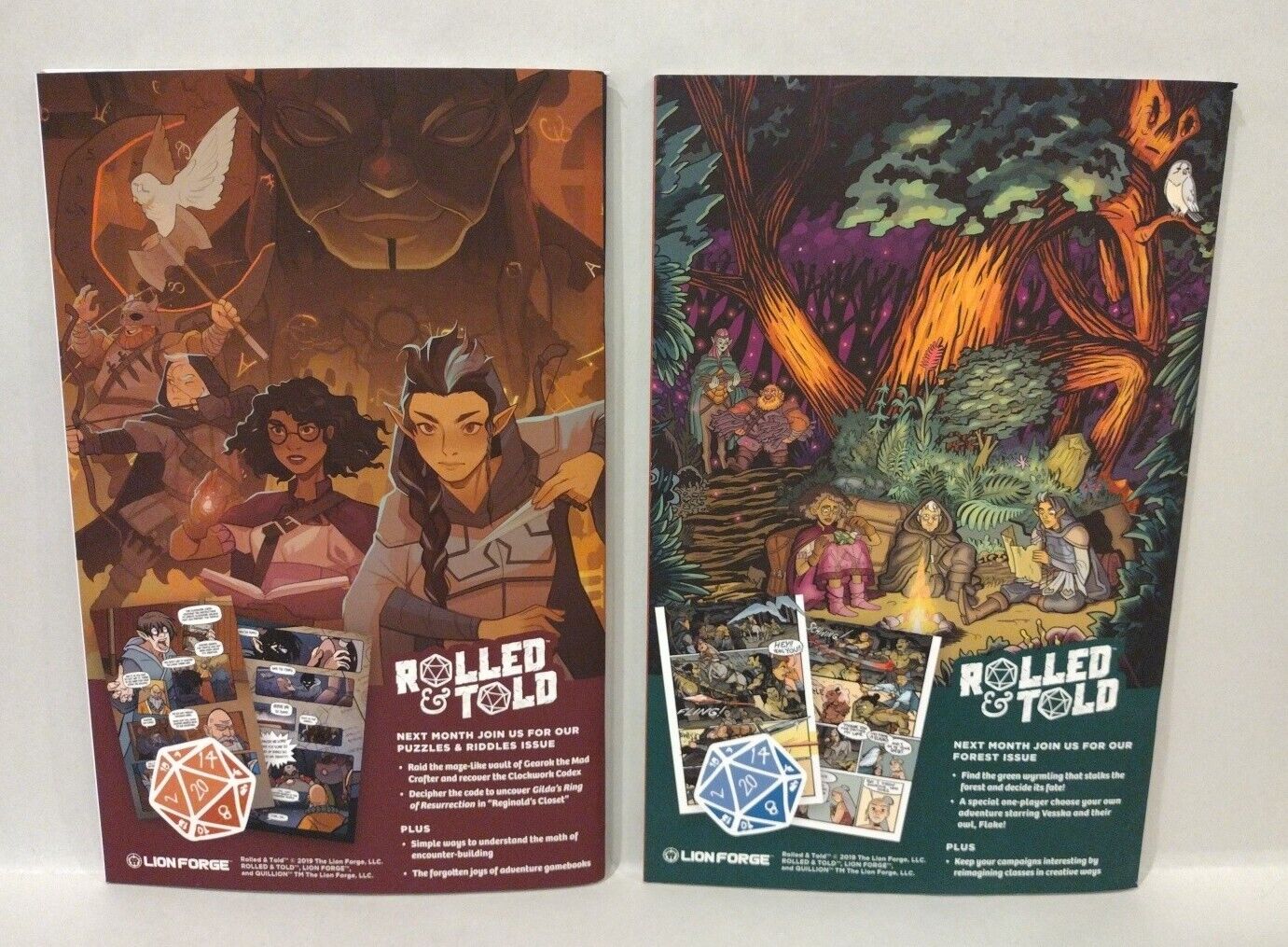 Rolled & Told (2018-19) #1-4, 6-12 Lion Forge Comic lot Of 11 issues D&D