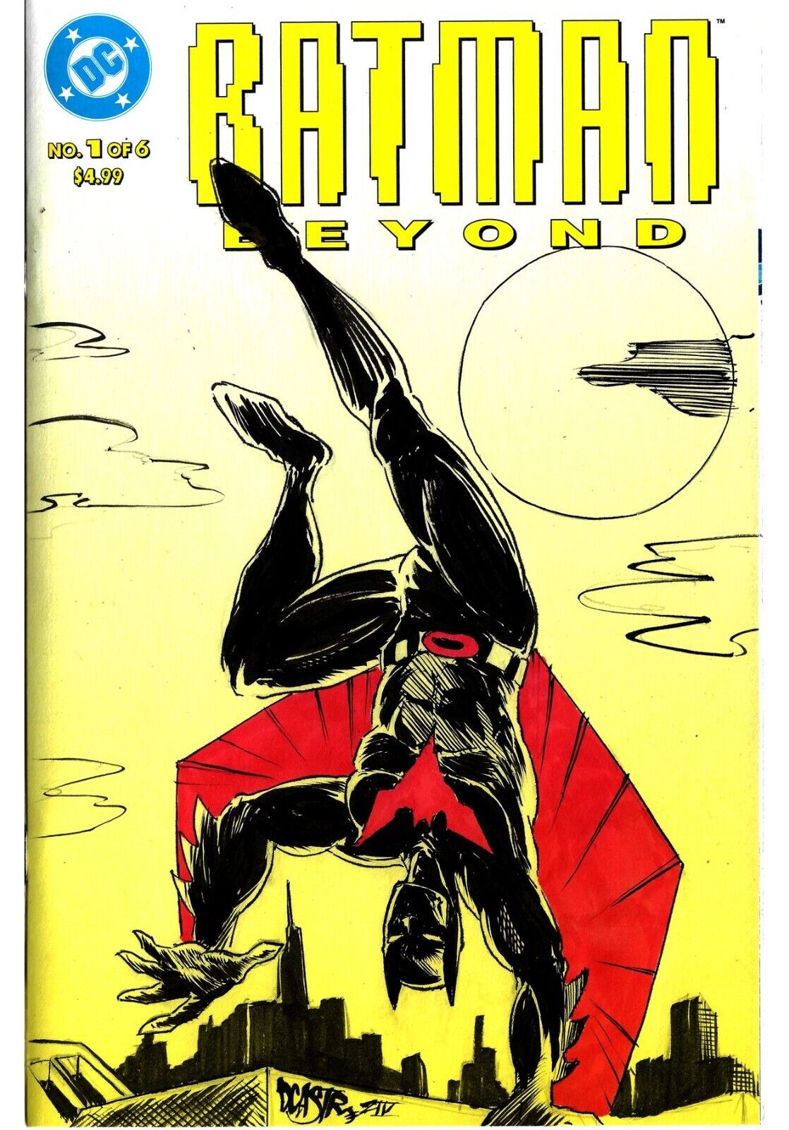 Batman Beyond #1 (2024) Facsimile Edition DC Comic Sketch Cover W Original Art