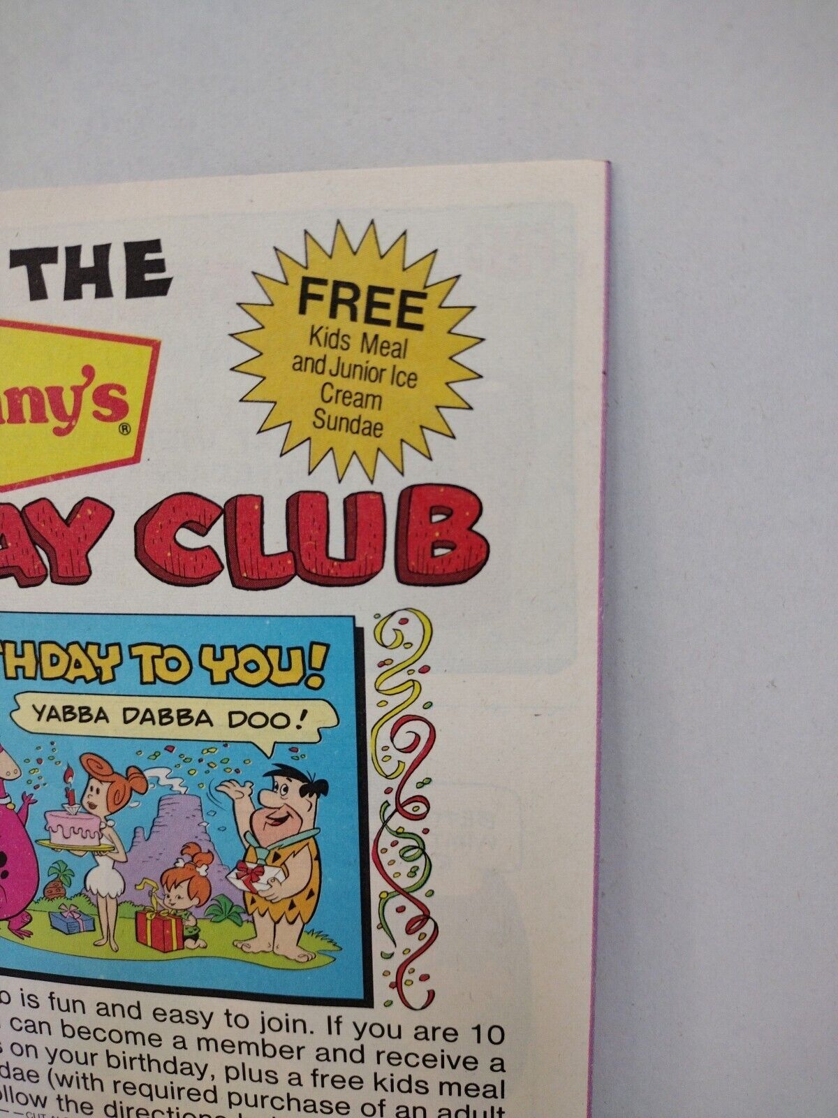 Denny's Flintstones Fun Book #1 (1988) Strottman Marketing Comic NM