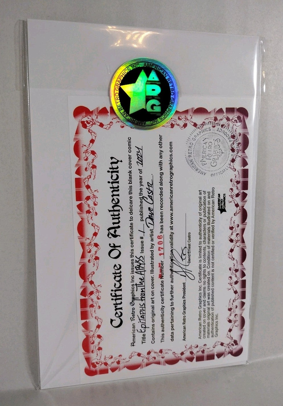 Epitaphs From The Abyss 1 (2024) EC Comic Sketch Cover W Original Dave Castr Art