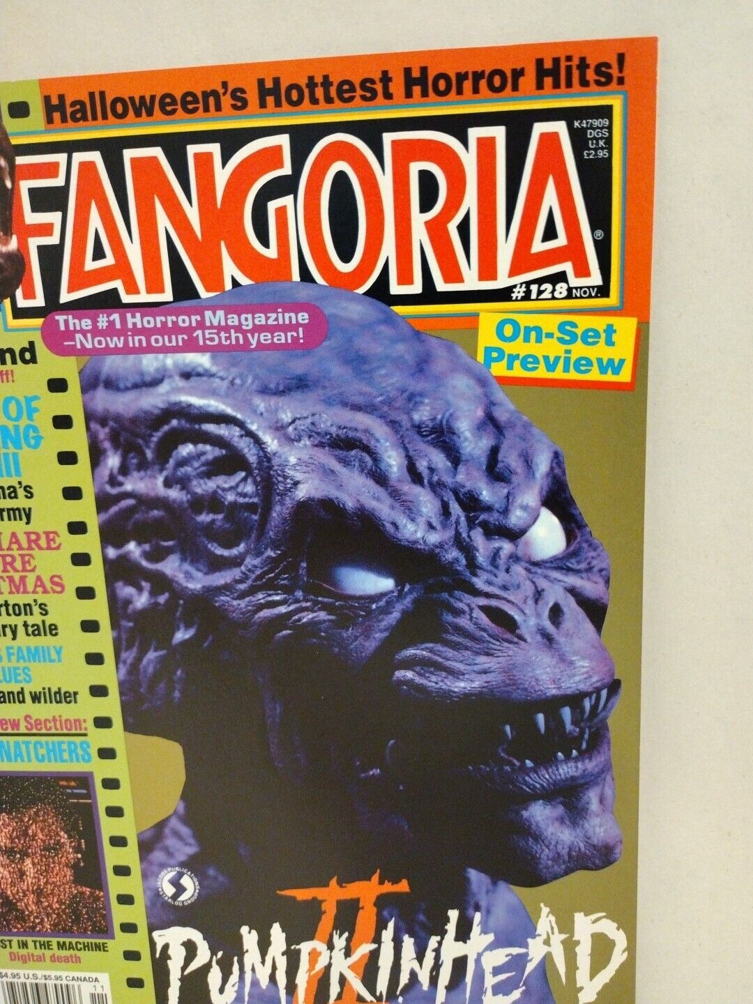 FANGORIA Magazine #128 (1993) Pumpkinhead II RTOLD III Man's Best Friend Burton