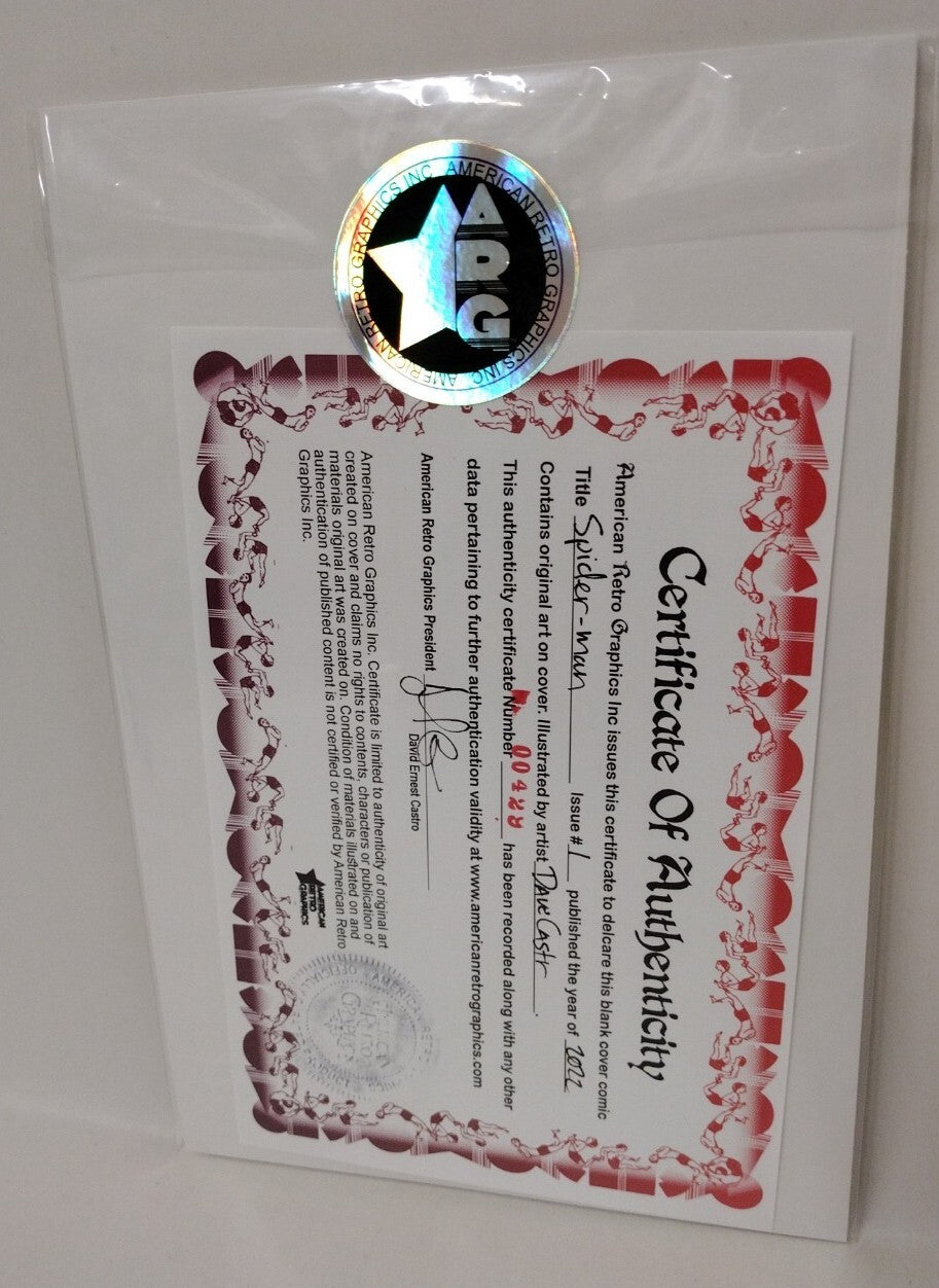 Spider-Man #1 (2022) Marvel Comic Sketch Cover Variant W Original Dave Castr Art