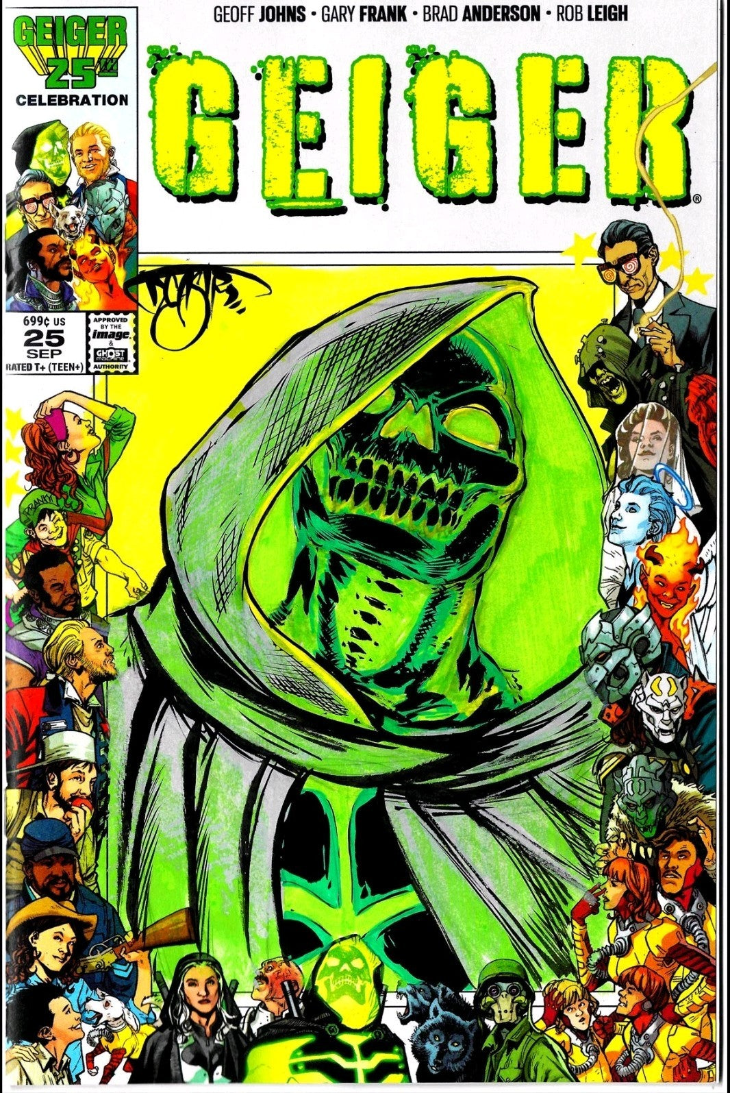 Geiger #25 Ghost Machine Image Comic Sketch Var Cover W Original Dave Castr Art
