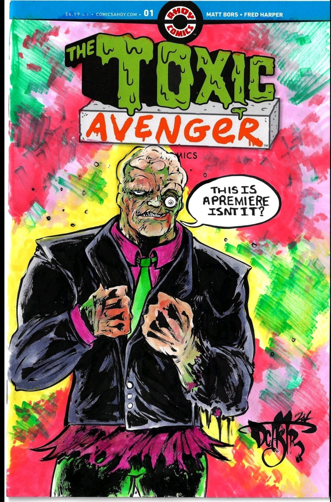 Toxic Avenger #1 (2025) Ahoy Sketch Cover W Original Dave Castr Art