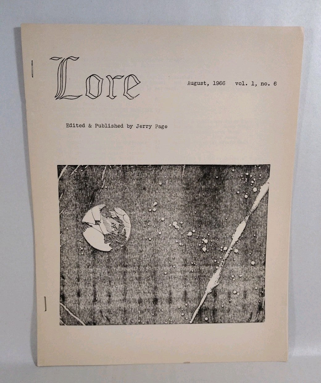 Lore (1966) Jerry Page Fanzine Lot #4 5 6 8 9 Early Jeffery Jones Art
