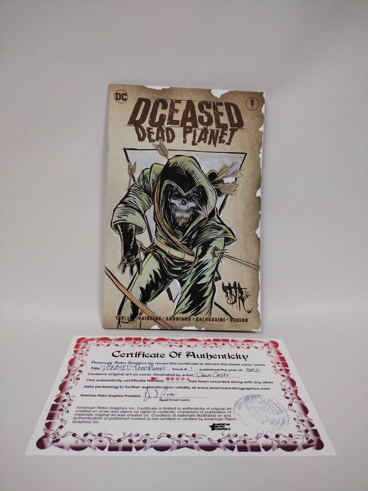 Dceased Dead Planet #1, 2020 Blank Cover Comic w Original Art GREEN ARROW DCastr