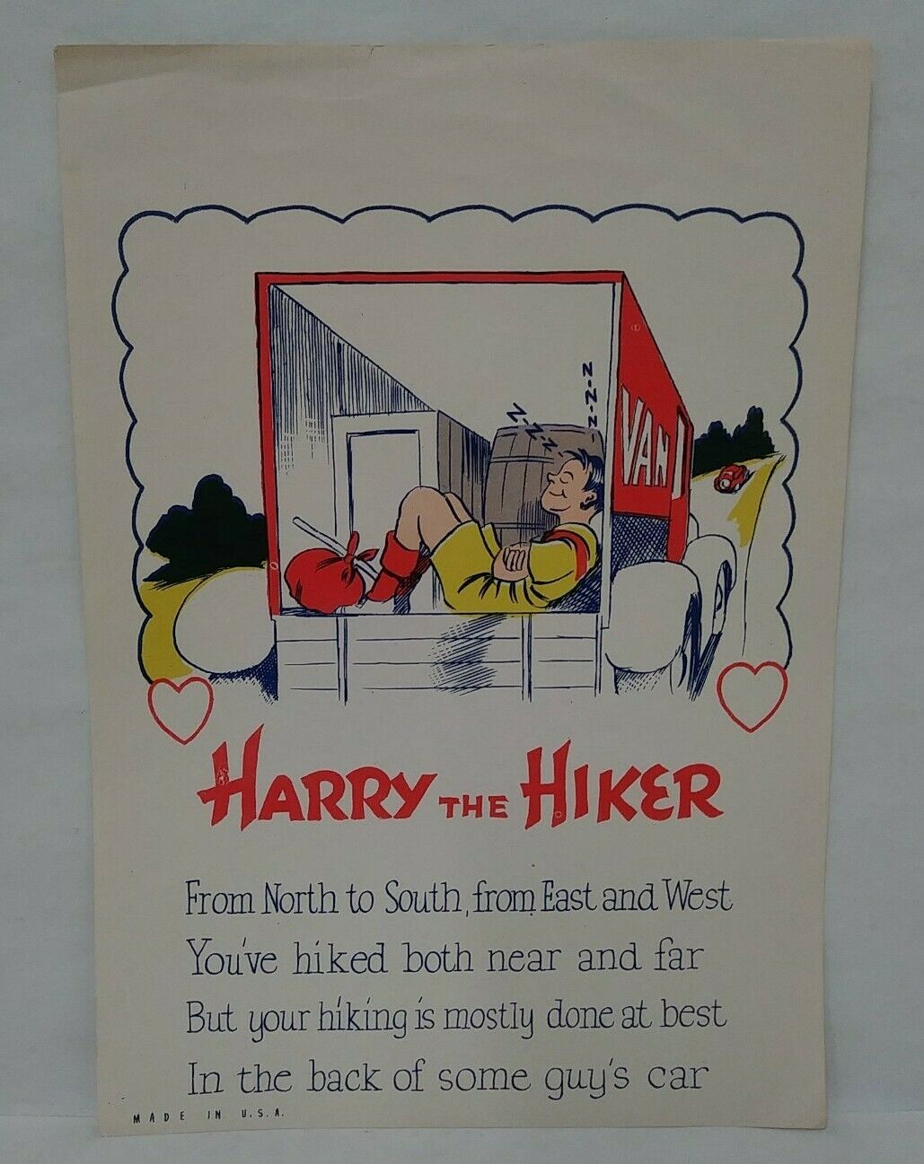 Lot Of 3 Original Print One Page Golden Age Comic Jokes Harry The Hiker Clerk