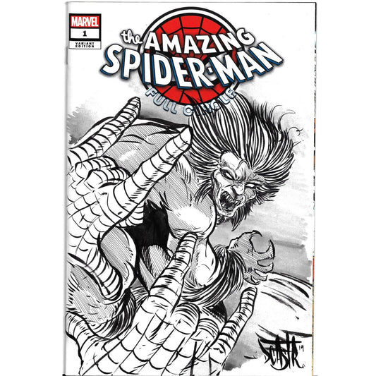 SPIDER-MAN, AMAZIN #1 Blank Sketch Variant Cover Comic W Original Art Dave Castr