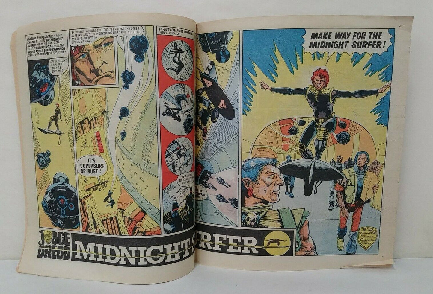 2000 AD Prog 426 (1985) Judge Death Anderson Midnight Surfer Newsprint Comic HTF