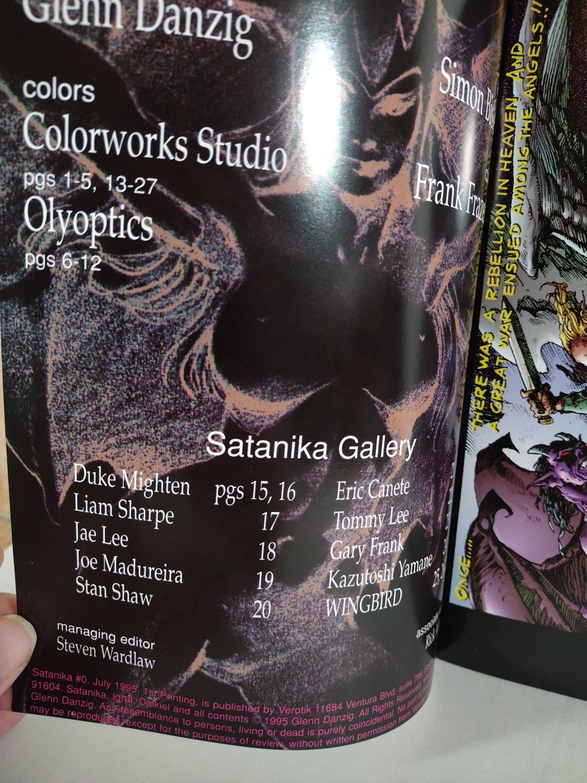 Satanika #0 (1995) Verotik Danzig Comic Origin Issue Frazetta Cover VF-NM