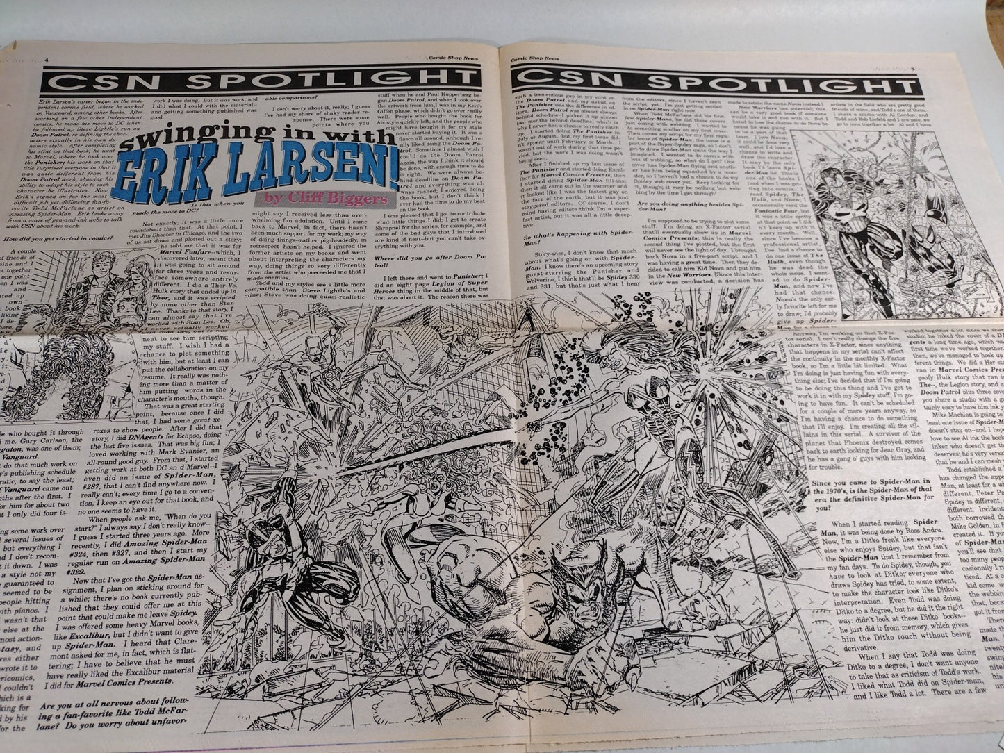 Comic Shop News #121 (1989) Oct 18 Newsletter Marvel Monsters Cover Erik Larsen