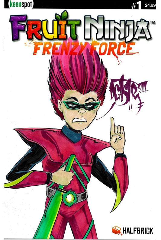 Fruit Ninja Frenzy Force 1 (2018) Keenspot Blank  Cover Comic W Original Art