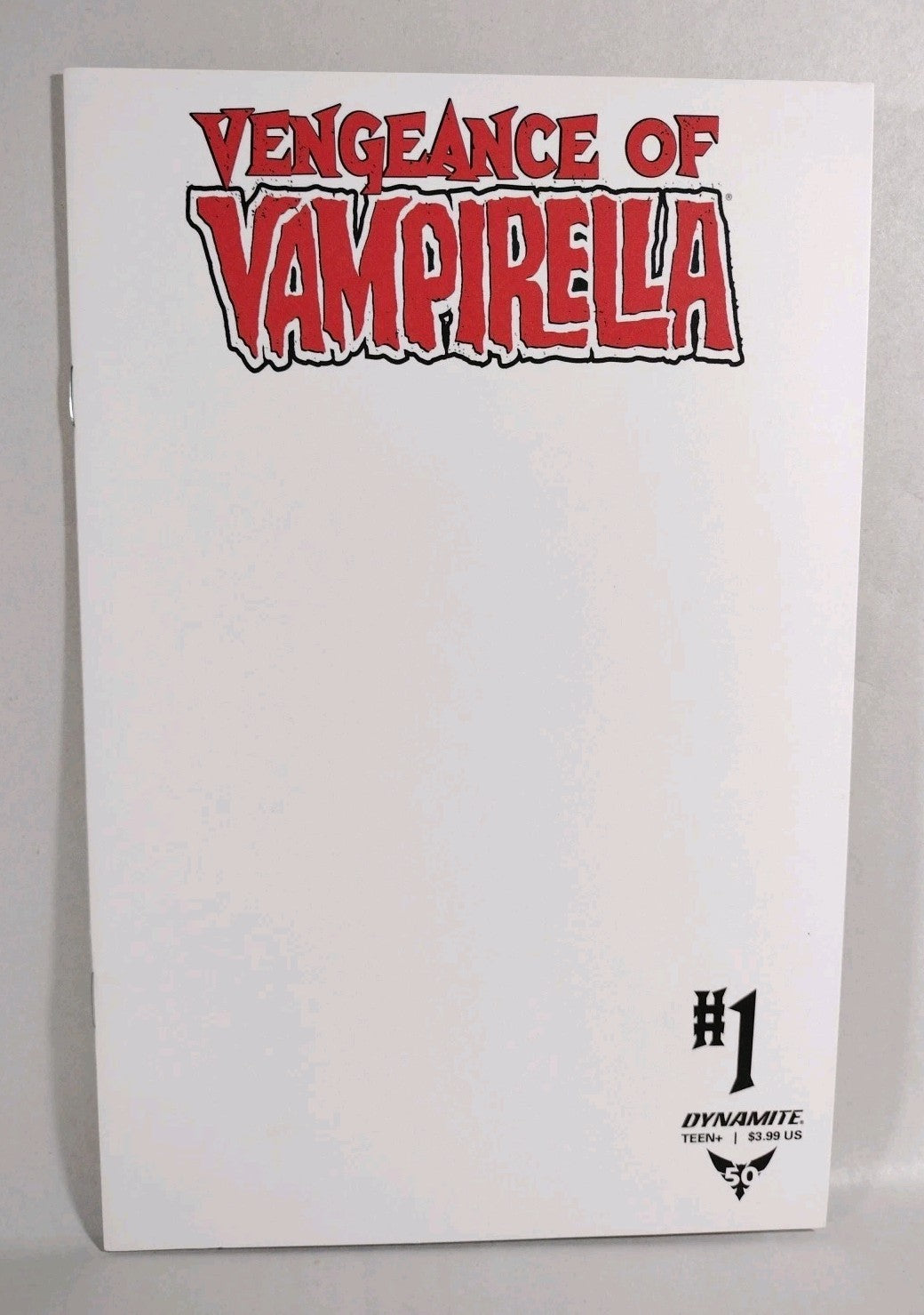 Vengeance Of Vampirella #1 (2019) Dynamite Comic Blank Sketch Cover Variant NM