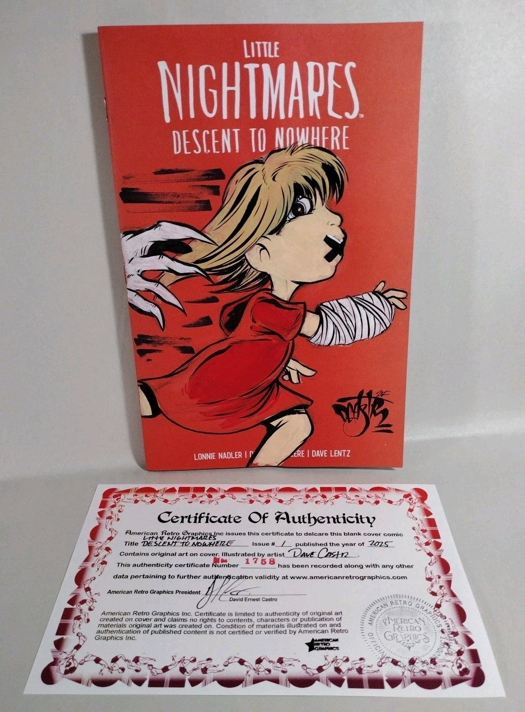 Little Nightmares Descent To Nowhere 1 Titan Sketch Cover Comic W OG DCastr Art